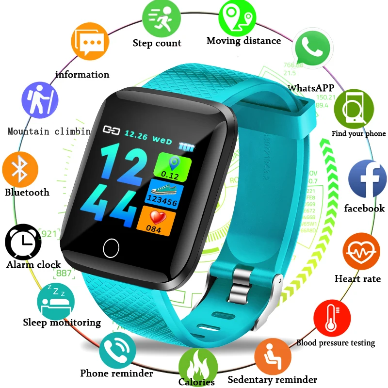 

BANGWEI New Watch IP67 Waterproof Watch Blood Oxygen Heart Rate Monitoring Pedometer Fitness Sport Watches Relogio masculino+box