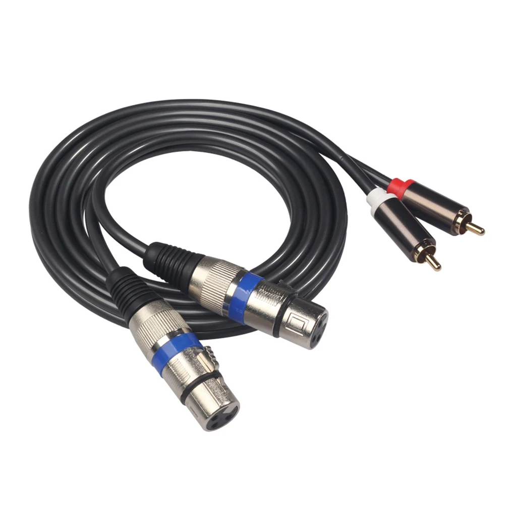 

Practical Soft Connector Audio Cable RCA Male To 2 XLR 3 Pin Female Balanced Instrument Jack Professional Microphone