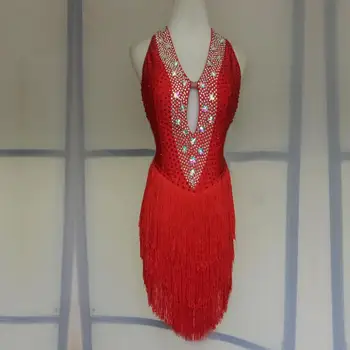 

Samba Sexy Backless Tassel Latin Dance Clothing Women/girls Latin Dance Competition Dress Ballroom Dance Performance Dancewears