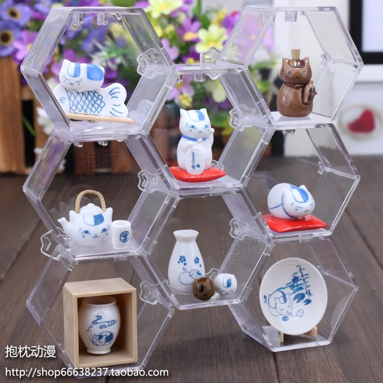 

Natsume Friends Account Natsume Takashi Cat Teacher Backpack Blue And White Porcelain 8-6-Pad Capsule Toy