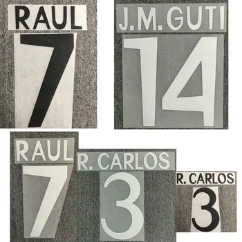 

1998-2000 Retro #7 Raul #14 Guti #3 R.carlos Nameset Printing Custom Any name Number Iron on Transfer Badge