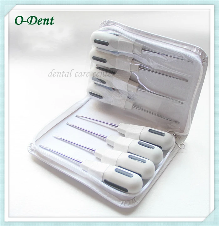 

8pcs dental root Elevators Clareador Curved Root Dentist Dental Surgical Instrument With Plastic Handle