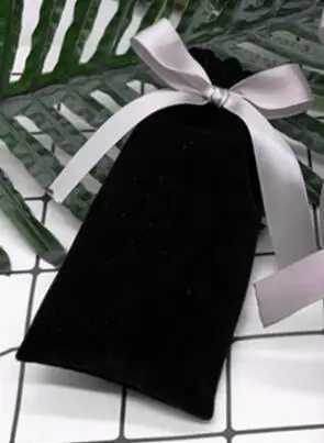 5 шт фланелевый бархатный мешочек для украшений Упаковочные пакеты милые кольца серьги Органайзер для помад праздничный свадебный подарок бант-узел сумка для шнурка - Цвет: ZRBDD2 -6x13CM