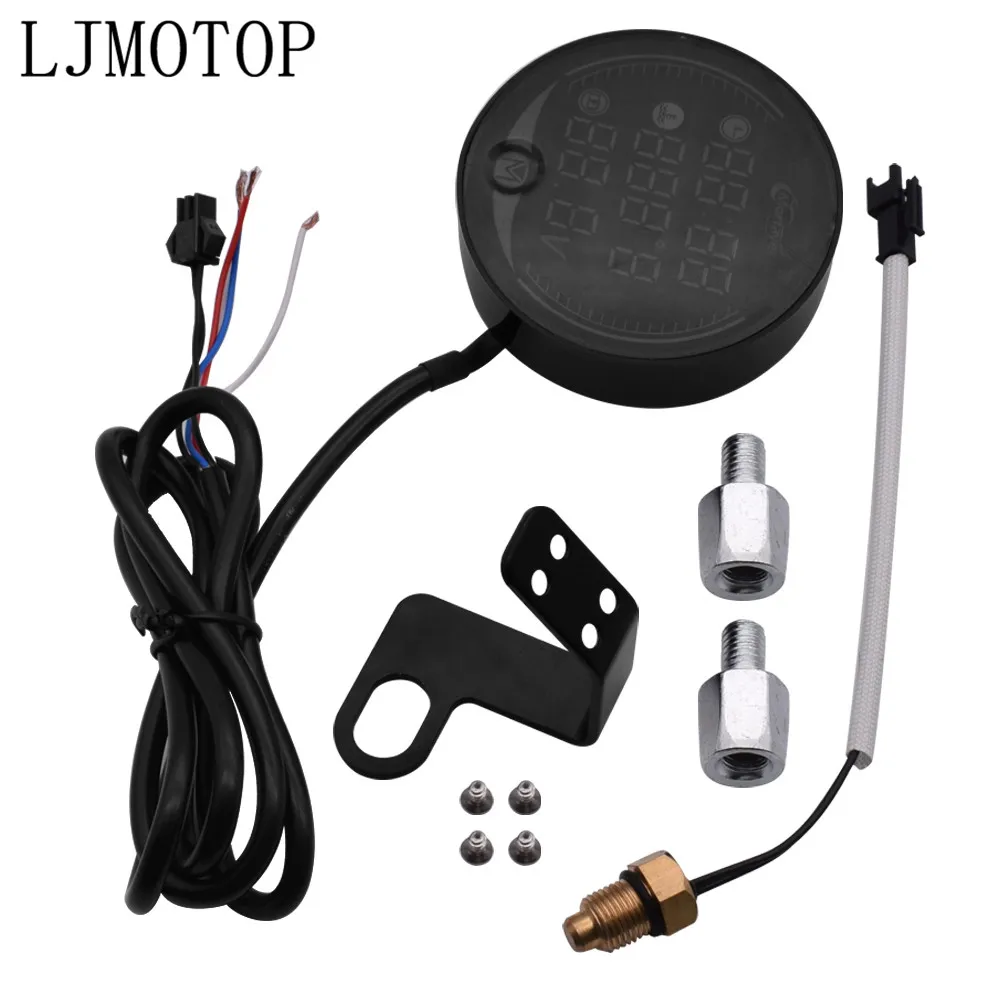 4-в-1 мотоциклетный одометр время/Температура воды/Напряжение/USB Дисплей стол для KTM 250 300 350 400 450 SX/XC/EXC/XCW/SXF/XCF/EXC-F - Color: Black