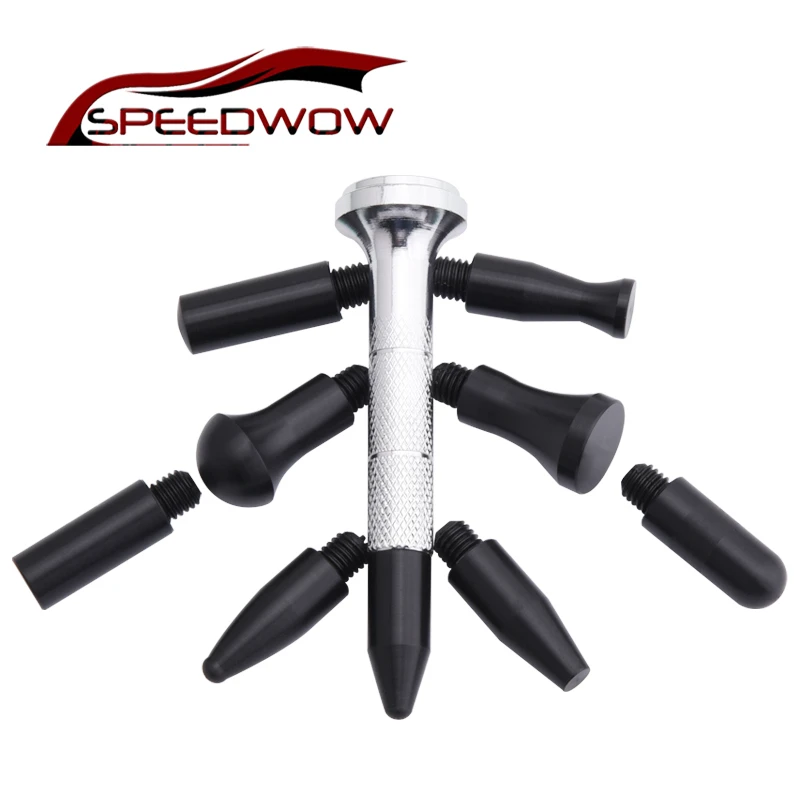 

SPEEDWOW Car Dent Repair Hail Removal Tools Kit Tap Down Pen With 9 Heads Tools