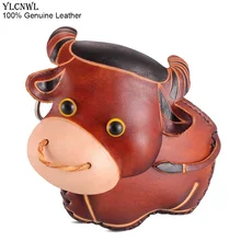 Genuine Leather Change Purse Cute Kawaii Money Purses For Women Coin Pouch Children Wallet Girls Small Animal Cattle Mini Bag