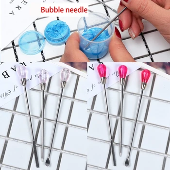 

3Pcs Muddler Poke Needle Spoon Tool Set For Silicone Resin Mold Jewelry Making N58F