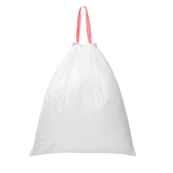 

10 Rolls Home Kitchen Bathroom Thick Plastic Drawstring Trash Bag Double-Seam Leakproof Strong Trash Bag Garbage Bags
