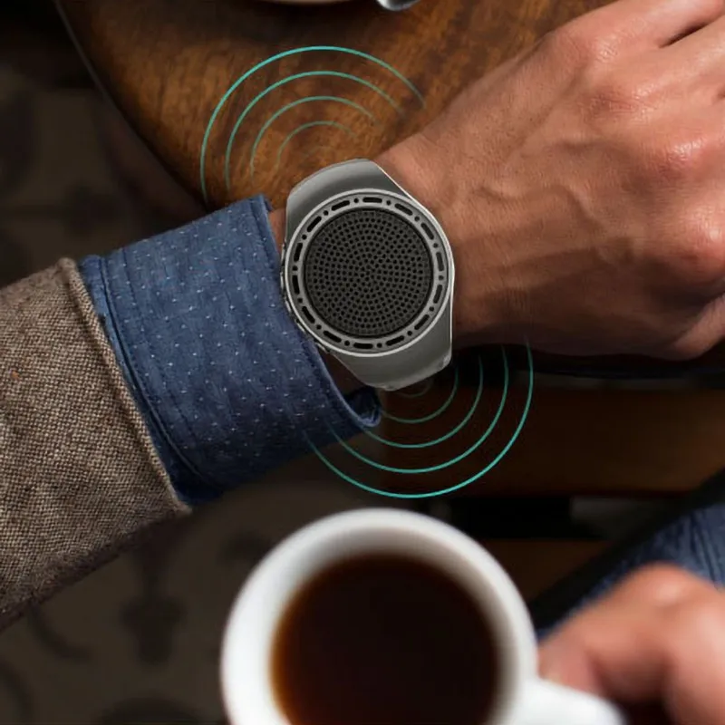High End носимых Беспроводной Bluetooth Динамик звуковая панель браслет Портативный Бег Спорт Беспроводной резонирующей коробки для часов