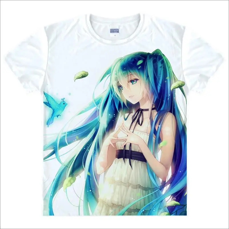 19 Новинка, футболка vocaloid Hatsune Miku, аниме, известная японская анимация, новинка, летняя мужская футболка, карнавальный костюм, Милая футболка - Цвет: 19