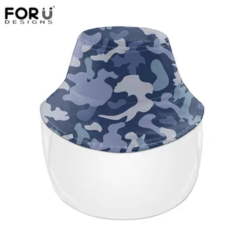 

FOURDESIGNS Colorful Camouflage Pattern Female Removable Protective Caps Anti-fog Windproof Hat Reuse Anti-saliva Face Cover Cap