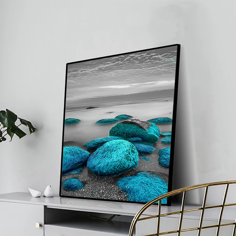 

Canvas Poster Painting Strange stones in water mist Creative Wall Decor Picture Home Decoration For Hotel Bedroom Living room