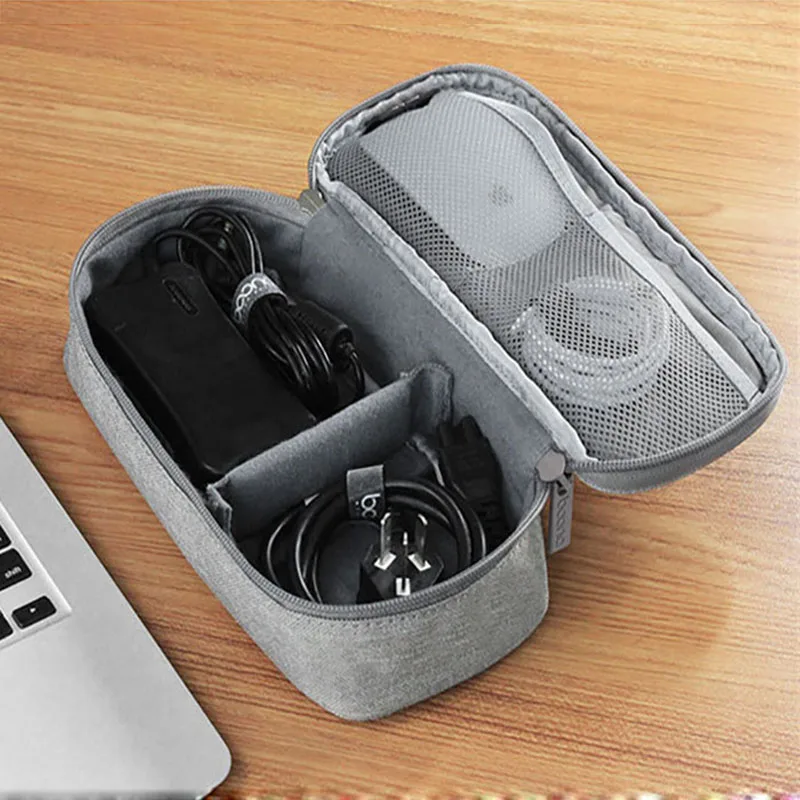 Travel Laptop Power Adapter Mouse Gadget Organizer Bag Portable Digital