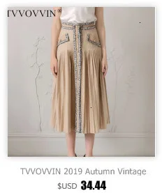 Tvvovvinin 2019 новая весенне-летняя высокая эластичная талия хит цвет сплайсированные индивидуальность плиссированные полубоди юбка женская