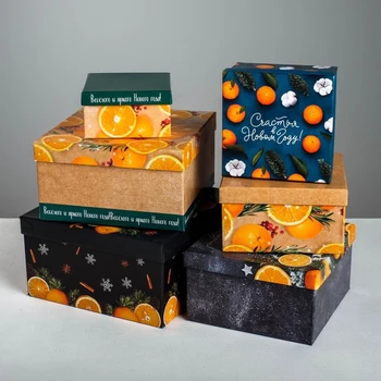 

Set of gift boxes 6 in 1 "Mandarin", 10 x 10 x 6 - 20 x 20 x 11 cm 4413748
