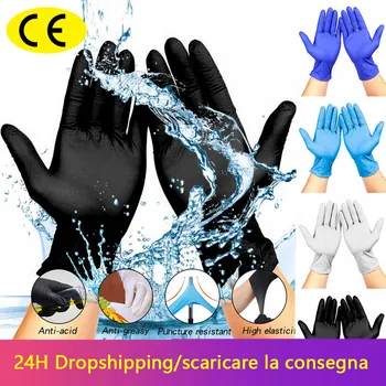 

100pcs Disposable Gloves Latex Universal Kitchen Dishwashing Work Rubber Garden Gloves Left Right Hands Protective Gloves