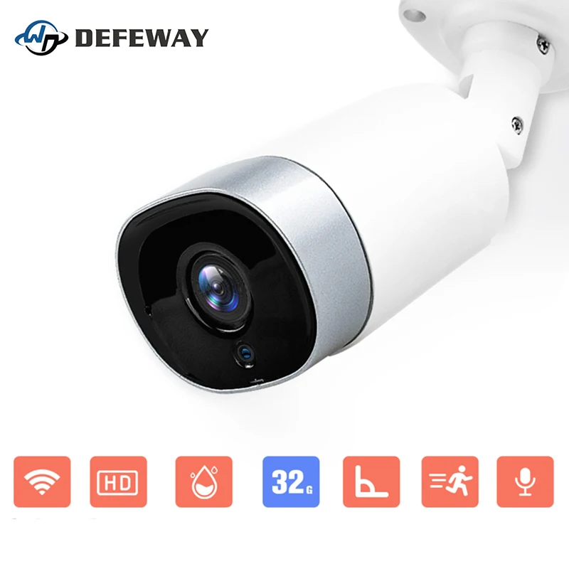 

DEFEWAY 1080P ip camera WiFi Security Built-in speaker Camera IP66 Outdoor Weatherproof IR LED Night Vision Surveillance