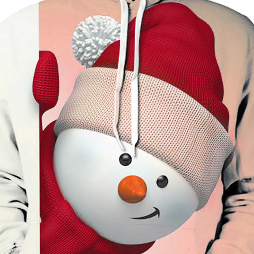 Mens 3D Printed Top Oversize Sweatshirts Pullover Mens Christmas Lover Snowmen Party Long Sleeve Hoodie Tops kawaii clothes