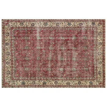 

Handmade Natural Vintage Turkish Area Rug 218x321 Cm-7'2''X10'6''