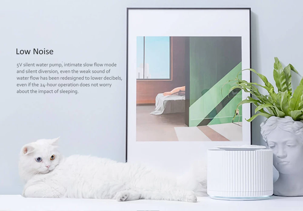 Xiaomi Mijia Smart Cat диспенсер для воды для домашних животных очиститель воды 5 Слои фильтр 360 градусов Открытый питьевой лоток животных для