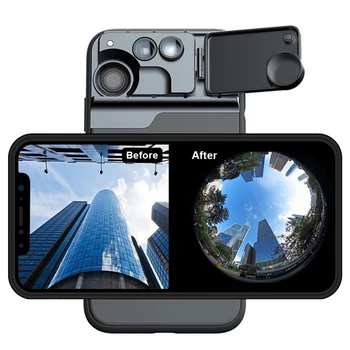 

For iphone 11 pro lenses 5 in 1 Phone Lens 2X telephoto Lens Fisheye 10X 20X Macro Lens Phone Case For iphone 11 pro lenses