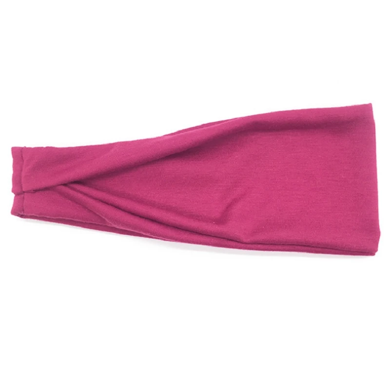 Rose Red BONJEAN Для мужчин спортивные головы Обёрточная бумага аксессуары для волос модная эластичная, для волос группа Йога повязка на голову из мягкой черной повязка на голову BJ358 - Цвет: Rose Red