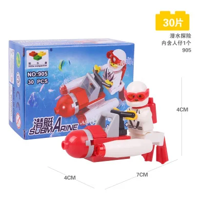 905with original box Оригинальные мини-перевозки собранные блоки моделей автомобиля здания совместимый город полицейский самолет из кубика playmobil игрушки - Цвет: 905with original box