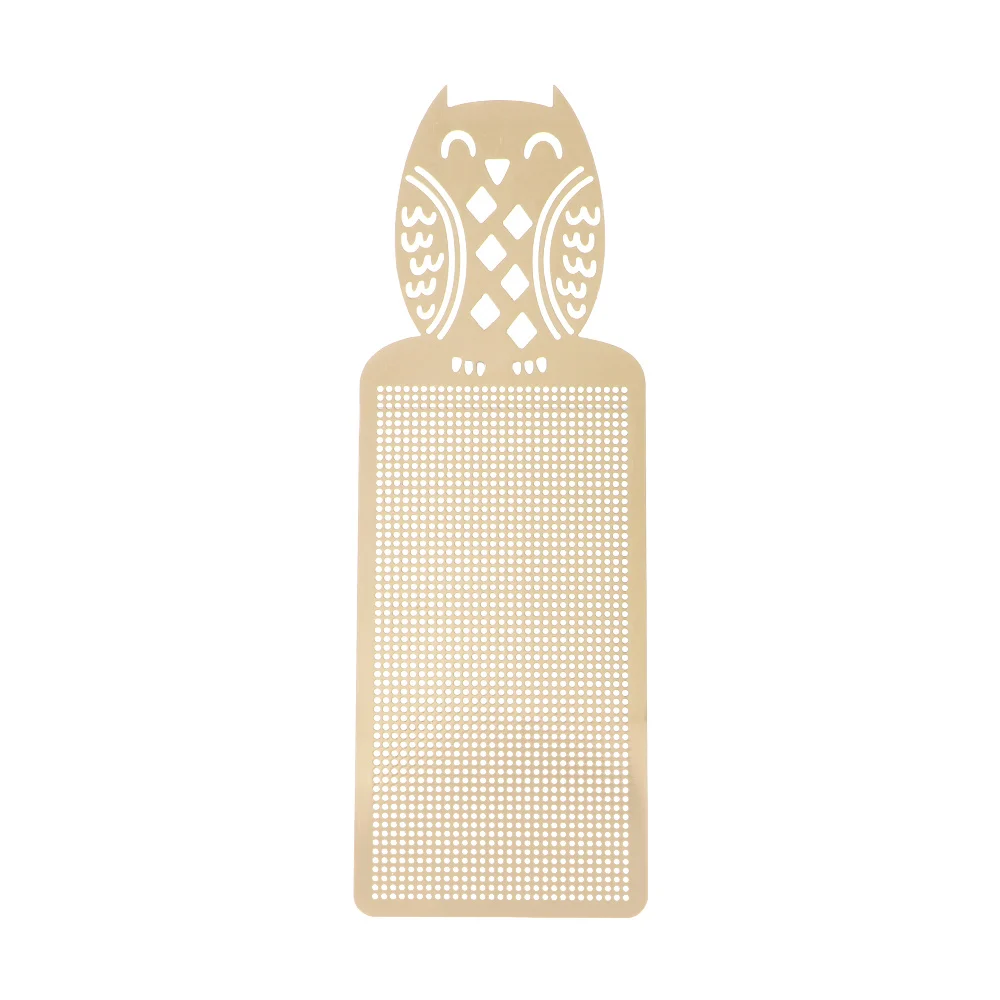 Металлический Серебряный Золотой Рукоделие Вышивка ремесла Счетный крест-Набор для вышивки Милая бабочка Сова DIY ремесло вышивки крестом Закладка - Цвет: Owl Gold