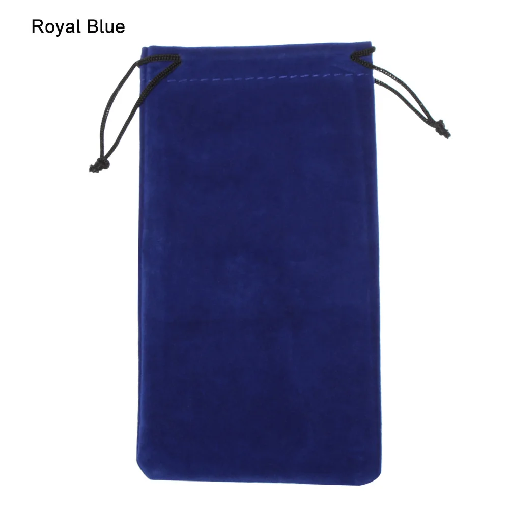 1 Pc Blue Модная однотонная сумка для солнцезащитных очков, переносная сумка на шнурке для очков, мягкая нежная тканевая сумка для очков, аксессуары для очков - Цвет: 1 Pc Blue