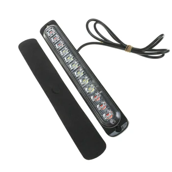 

2PCS 7.5Inch Red/White/Red 12-LED Ultra-Slim Car Truck Emergency Beacon Flash Warning Hazard Strobe Light Bar