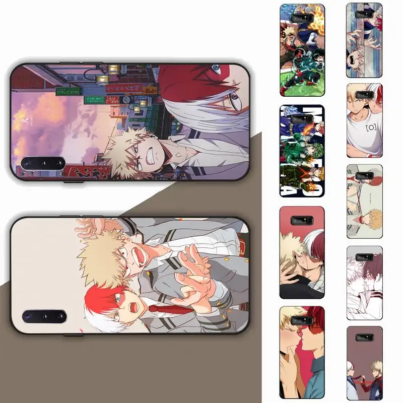 Чехол для телефона с надписью Моя геройская Академия Shoto Todoroki Katsuki Bakugo Samsung Note 5 7 8 9