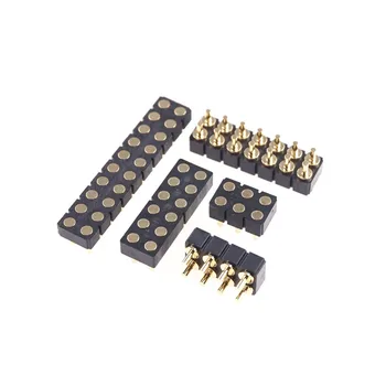 

5 pcs Target PAD Connector 2.54 Grid 4 6 8 10 12 14 16 20 Pin Female Spring Pogo Pin Header Socket Power Charge DIP Dual Row