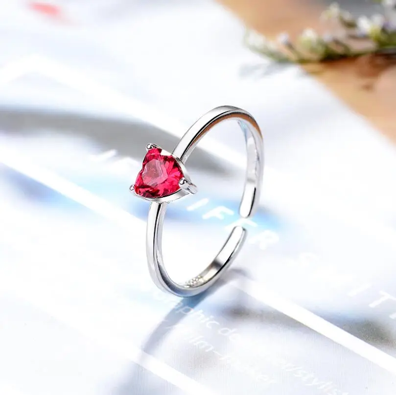 Shuangshuo, милые маленькие открытые кольца в виде звезды Taseel для женщин, серебряные ювелирные изделия, геометрические очаровательные кольца с кристаллами, вечерние ювелирные изделия на свадьбу, подарок - Цвет основного камня: 191