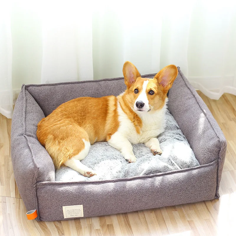 大阪オンライン 犬のベッド暖かい小中大猫ソフトペットもの洗えるハウス猫子犬のための綿の犬小屋マットソファ犬用品 アウトレット オンラインセール Signature Johaness Com
