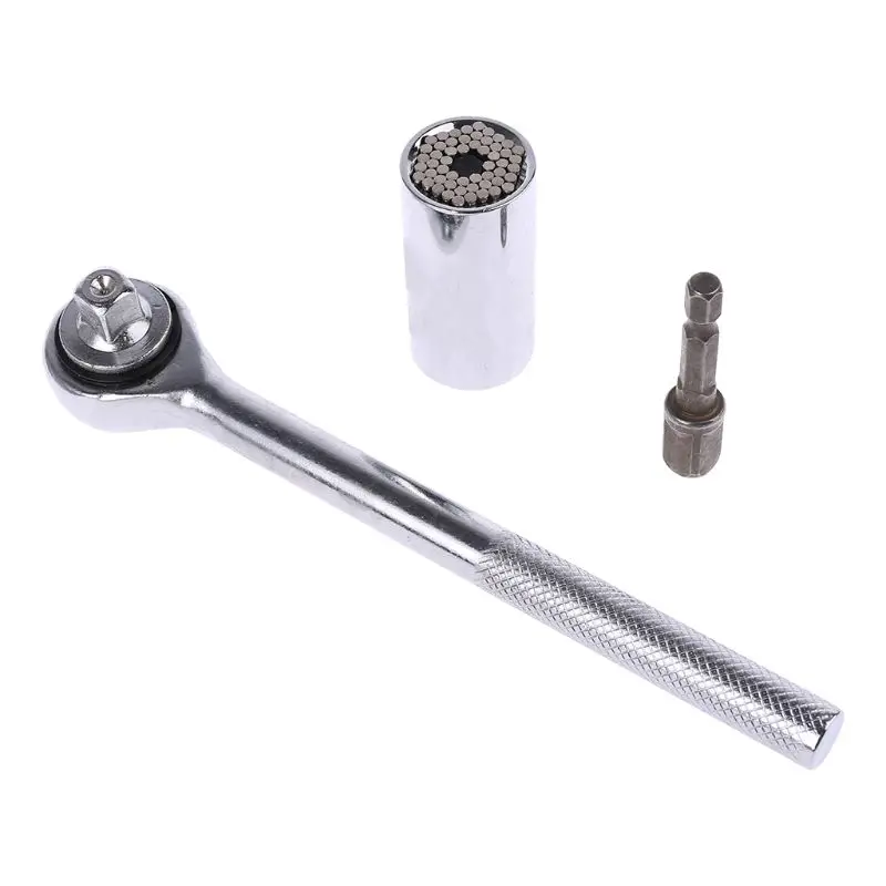

3pcs/set Universal Torque Wrench Set Sleeve Socket 7-19mm Ratchet Spanner Power Drill Kits Grip Bushing Hand Tools Accessories