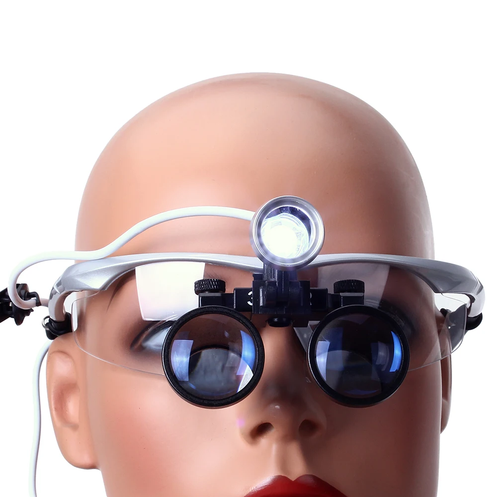  3.5X Magnification Binocular Dental Loupe Surgery Surgical Magnifier with Headlight LED Light Medic - 4000602461456