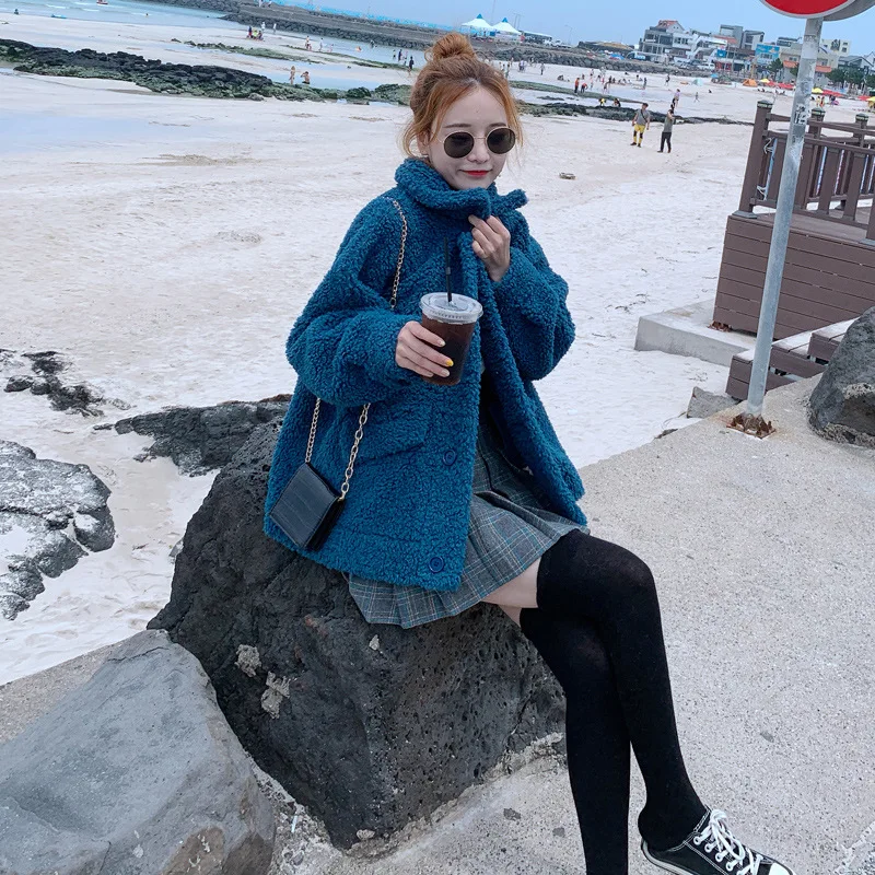 

Dongdaemun CHIC Woolen Jacket Women's 2019 Autumn And Winter New Style Korean-style Loose Thick INS Duffle Coat