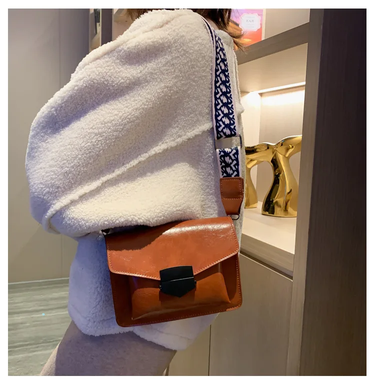 Qiaoduo новые мини сумки для женщин Мода ins ультра огонь Ретро Широкий плечевой ремень сумка кошелек простой стиль сумки через плечо