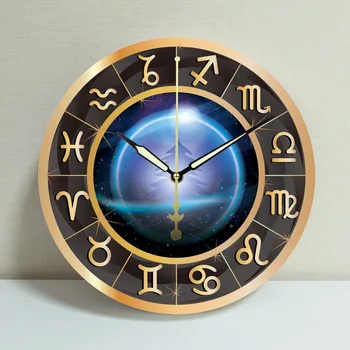 

12 Constellation Cool Fashion Hanging Clock Living Room Creative Modern Simple Mute Clock Quartz Watch Pocket Watch