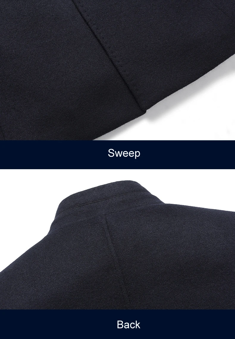 Winter New Wool Lining Menteau Hiver Homme High Quality Natural Fur Collar Winter Coat For Men