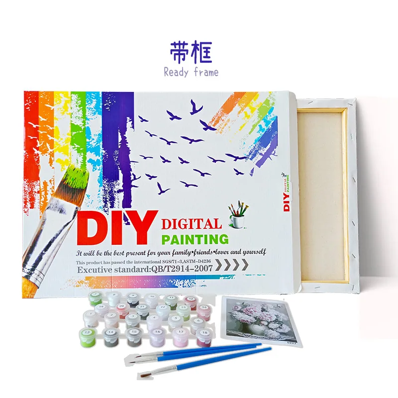 

With Numbers Oil Painting DIY Framed Global Shopifyebywis