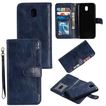 

Magnetic Detachable Wallet Case For Samsung Galaxy J7 J5 J3 2017 Euro PU Leather Card Slots Flip Cover j330 j530 j730 Folio case