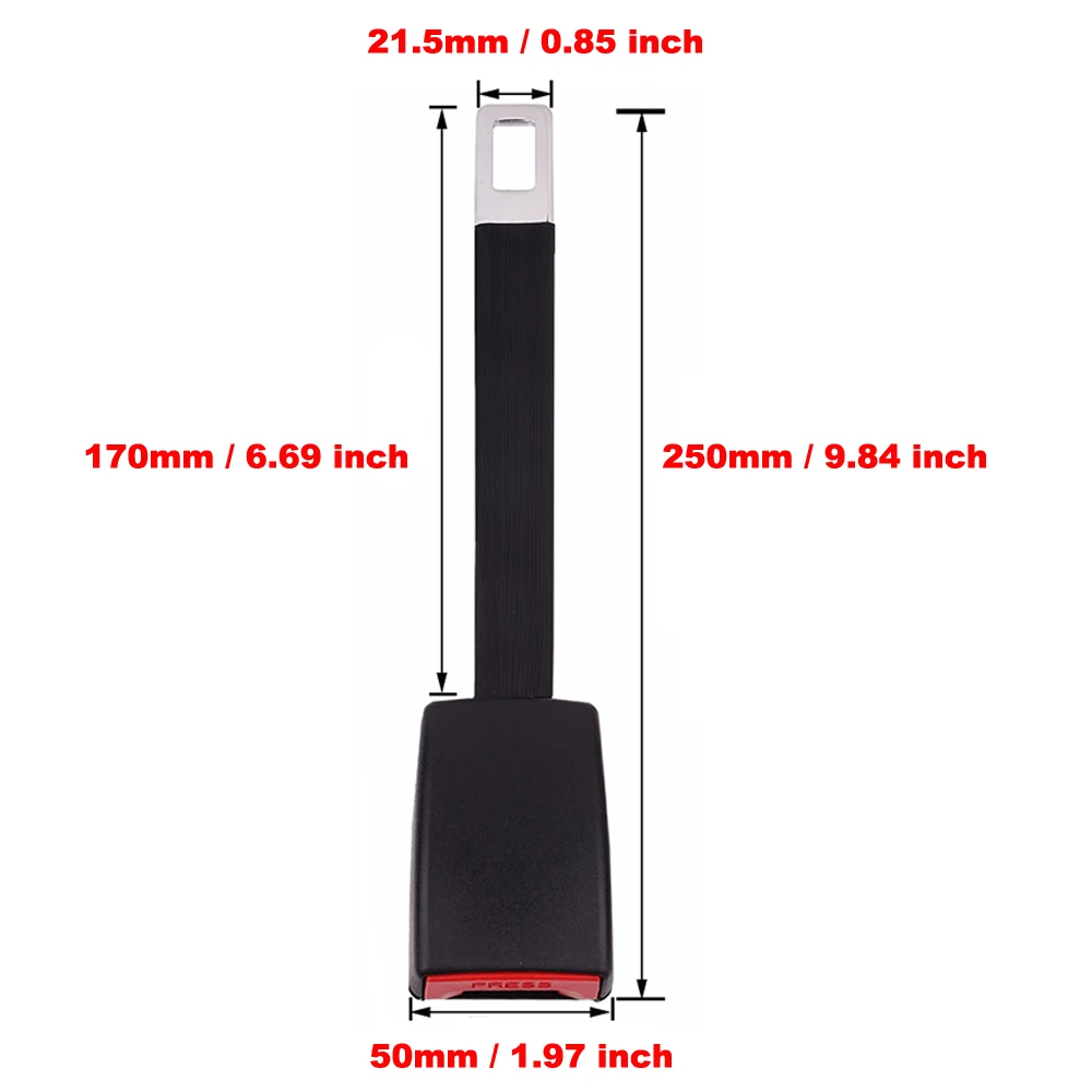 2 stücke 25cm/9.84 Universal Auto Auto Sicherheits gurt Schnalle Clip Extender  Verlängerung schloss Sicherheits alarm Stopper Kit-schwarzer Stecker  Zubehör - AliExpress