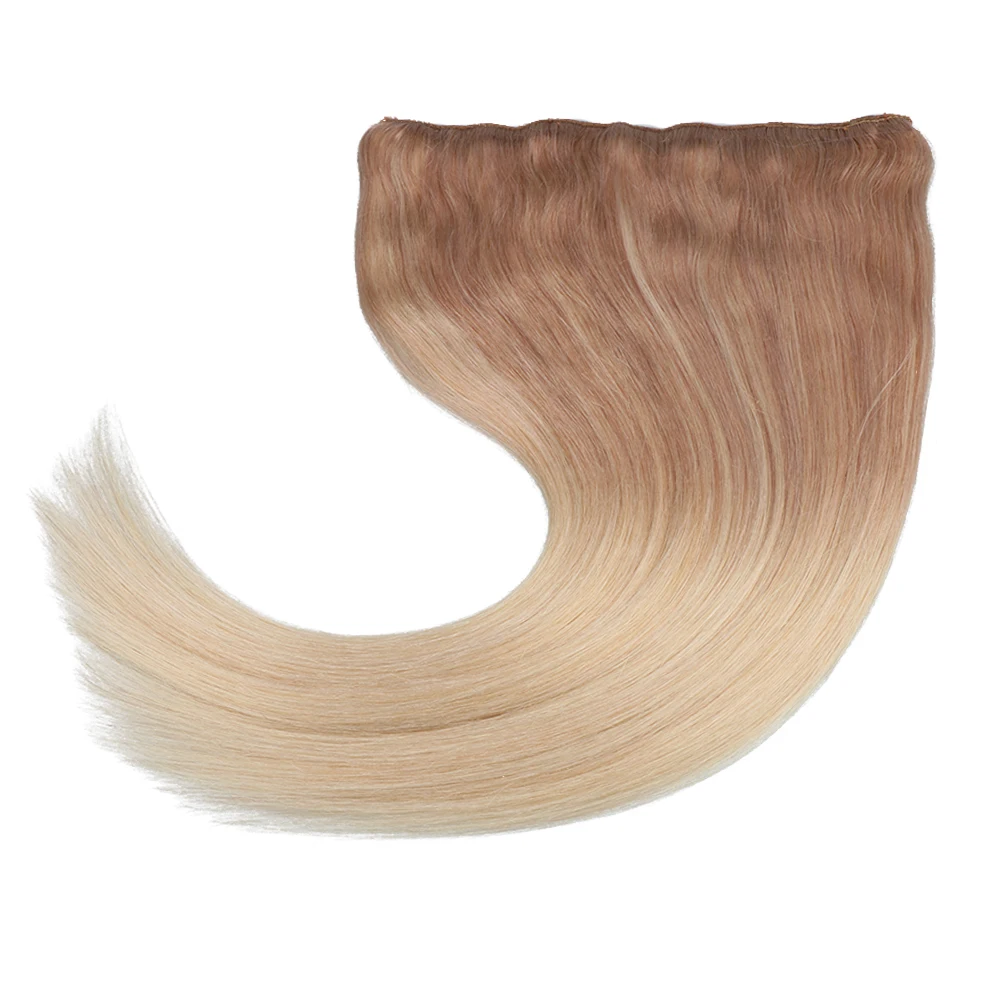 Russian One Piece Clip in Hair Extensions Human Hair 4 clips with lace 80g 100g-One Pieces for Women 14-24inch