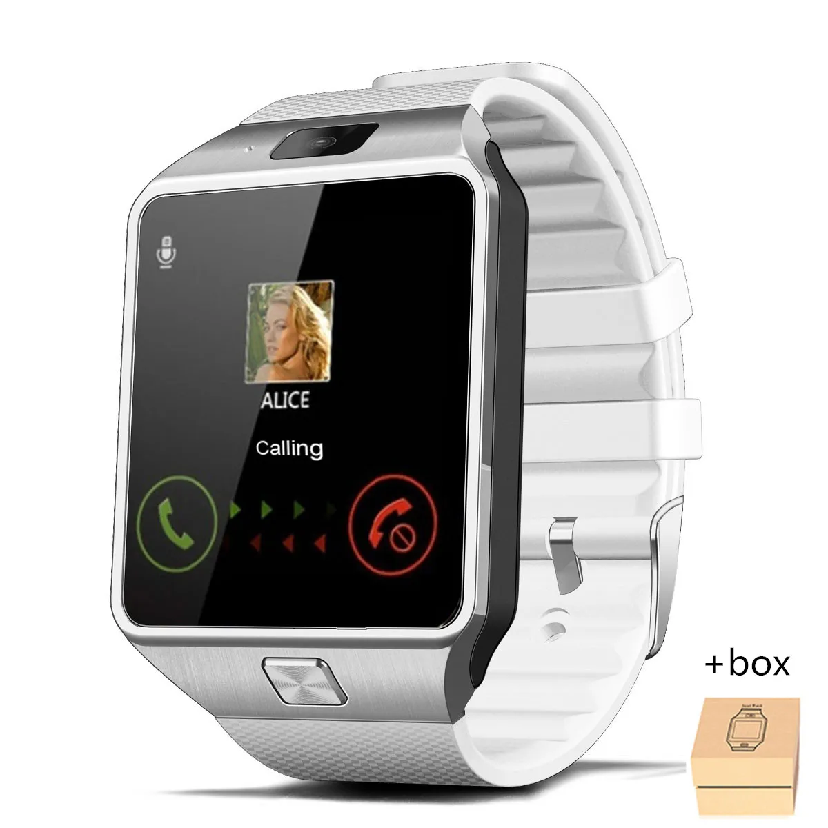 Умные часы с камерой Q18 Bluetooth SmartWatch SIM TF слот для карт фитнес трекер активности спортивные часы Android PK DZ09 часы - Цвет: dz09 white