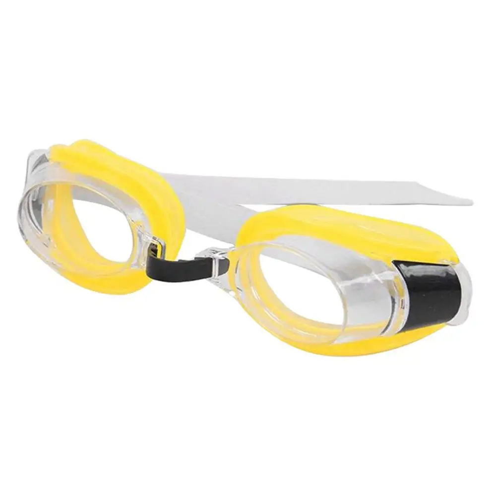 yellow Professional Swimming Goggles Anti-fog Swimming Water Pool Glasses Unisex Adjustable Eyewear Waterproof Anti-fog Glasses - Color: yellow
