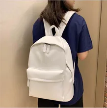 Preppy Style Men Women High Quality Soft Leather School Bag Luxury Designer Solid Double Zipper Shoulder Bags Travel Backpack