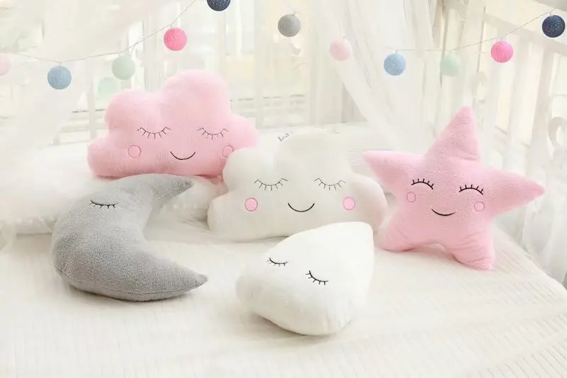 Облако, луна, звезда, капля дождя, плюшевая подушка, мягкая подушка, Kawaii, облако, мягкие плюшевые игрушки для детей, детские подушки, подарок для девочки