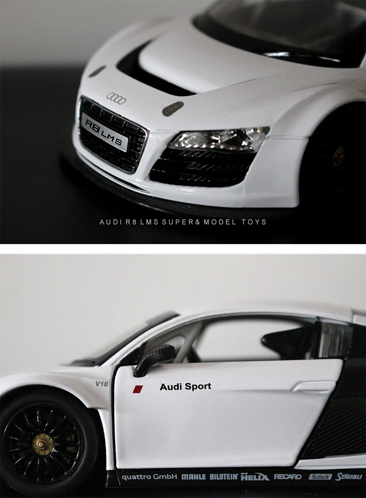 Rastar 1:24 audi r8 liga modelo de