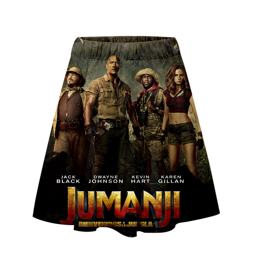 Jumanji Добро пожаловать в джунгли юбка Харадзюку Повседневная стиль Харадзюку поп юбки новые сексуальные Kpop Женская Повседневная Горячая Распродажа Мода